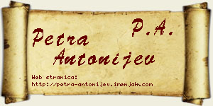 Petra Antonijev vizit kartica